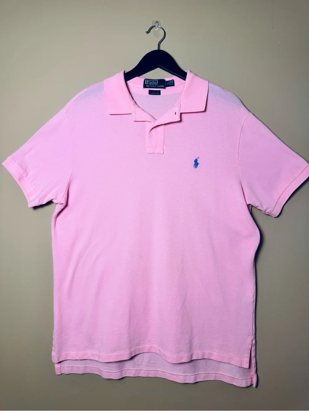 Polo Ralph Lauren Custom Fit Pink Short Sleeve Polo Shirt Men’s XL